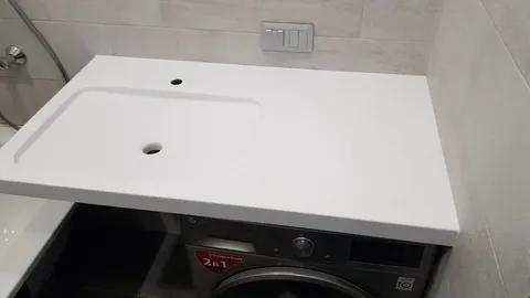 Литая столешница под стиральную машину